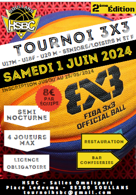 TOURNOI 3*3 U17 U18 U20 SENIORS&LOISIRS F&M