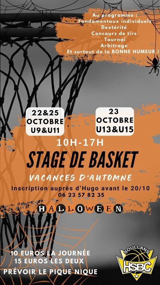 Stage Toussaint Club basket Soullans