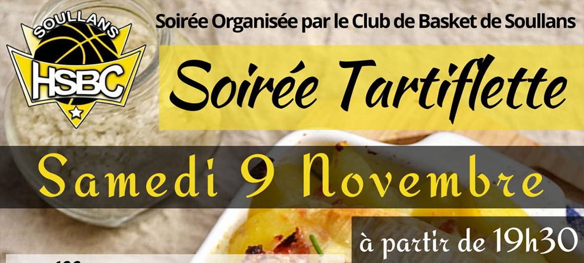 Soirée Tartiflette organisée par le club de basket de soullans